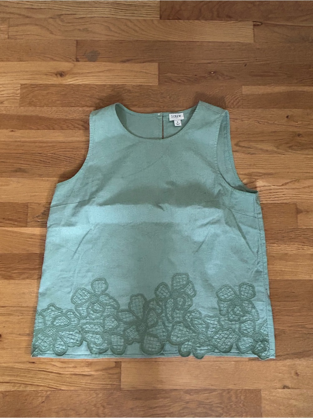J Crew embroidered top. Linen cotton blend.